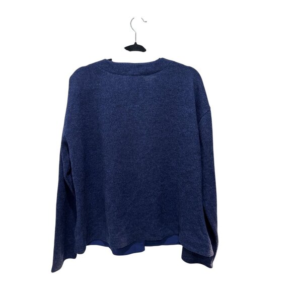 BREA CANYON Womens Cardigan Navy Sweater LARGE - Picture 3 of 6